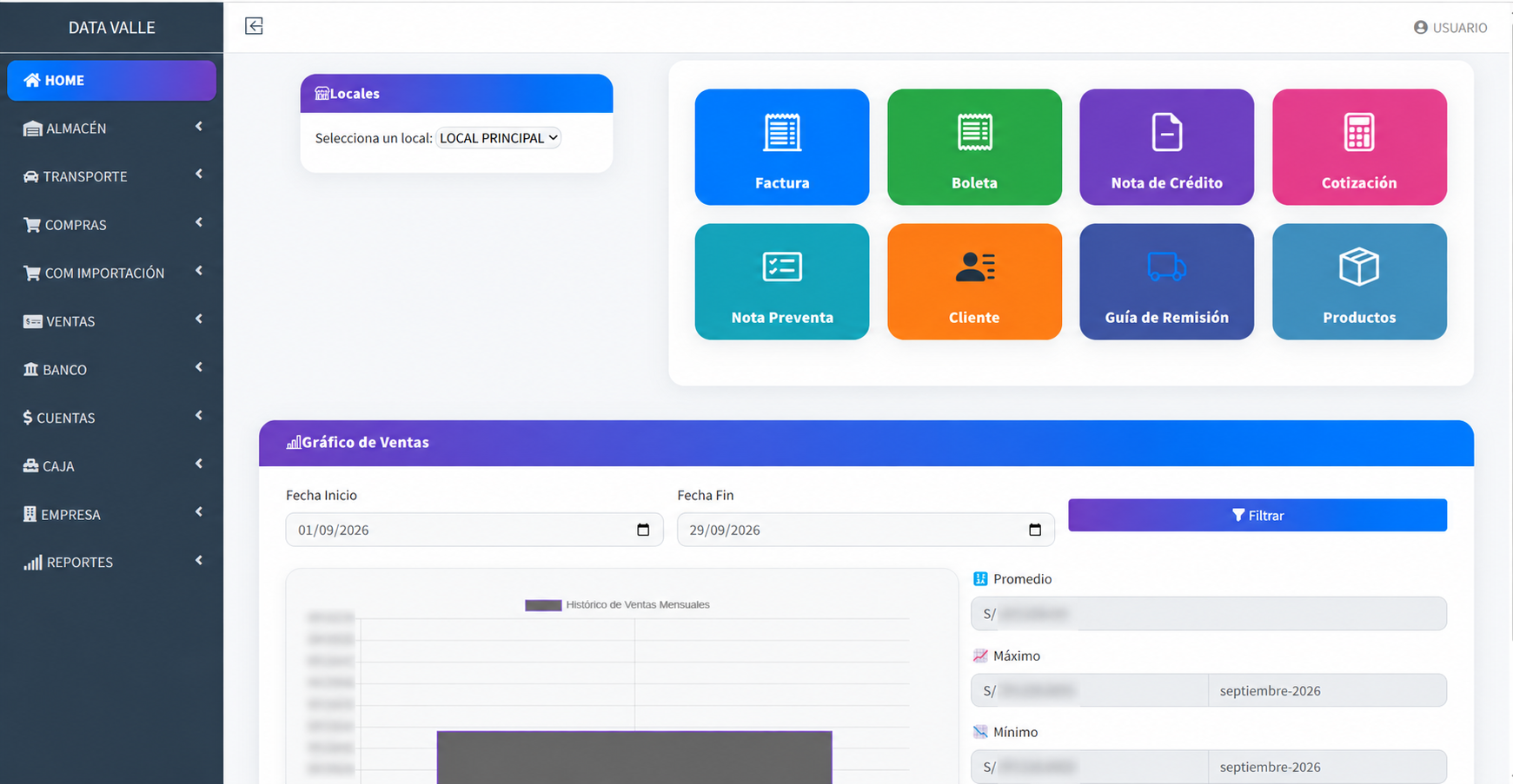 Control de inventario y gestion administrativa con facturacion electronica (FERRETERIA)